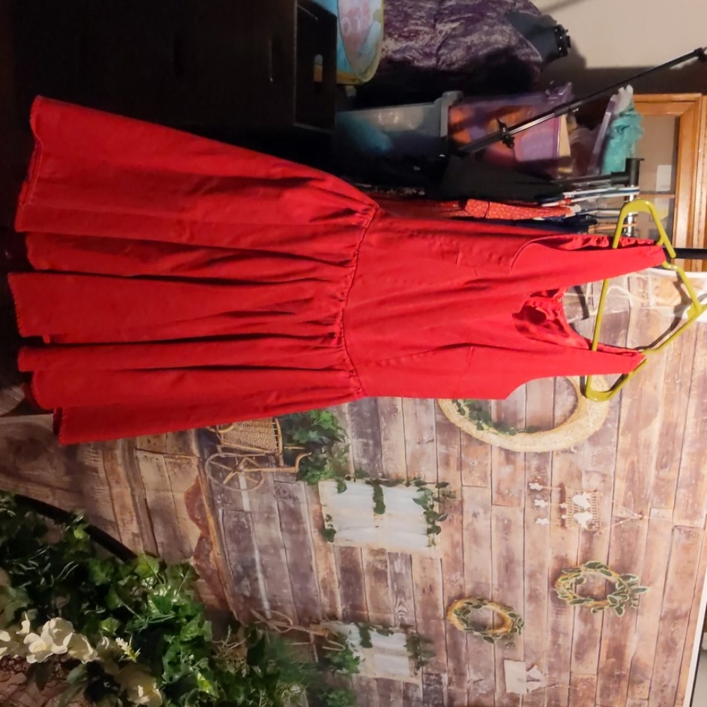 Red pinup girl clothing dress large